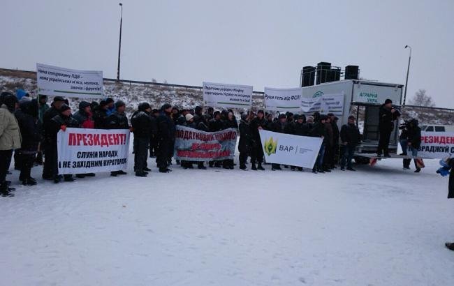 Митингующие аграрии в Черниговской области