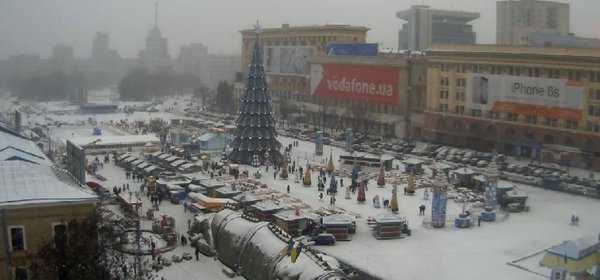 Харьковскую область замело снегом