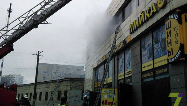 Пожар в здании ночного клуба в Одессе