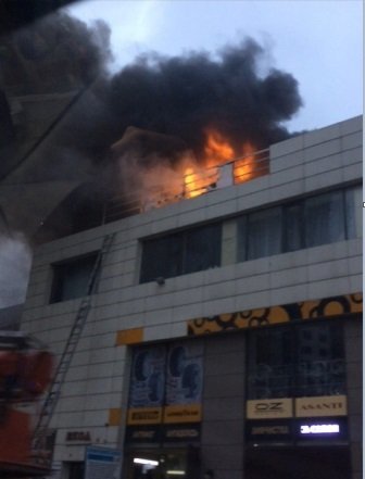 Пожар в помещении ночного клуба в Одессе