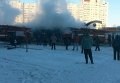 Пожар на Алексеевском рынке в Харькове