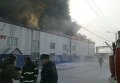 Крупный пожар на складе в Чите