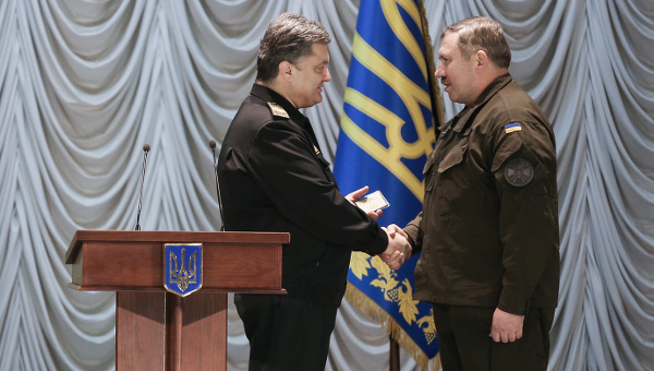 Назначение Юрия Аллерова (справа) командующим Нацгвардии Украины