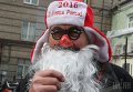 Забег Дедов Морозов в Днепропетровске