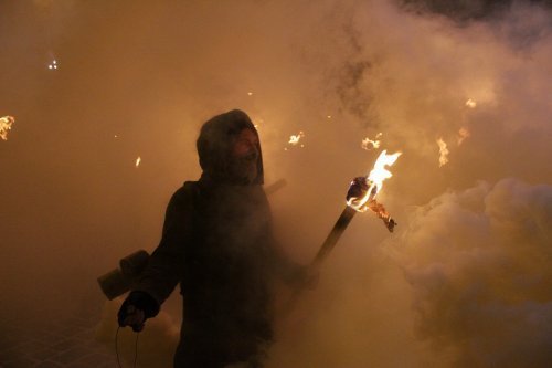 Факельное шествие в честь Бандеры во Львове