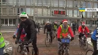 В Виннице состоялся новогодний велопробег