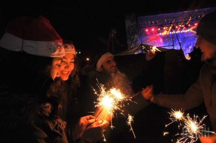 Празднование Нового года в Харькове