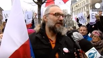 Протесты в Польше. Видео