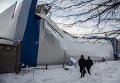 В Полтаве снег разрушил спорткомплекс