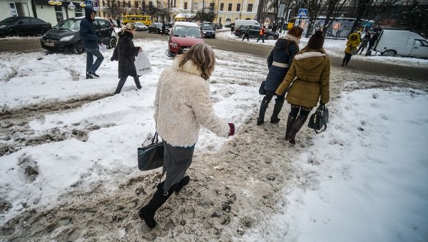 Снегопад в Киеве