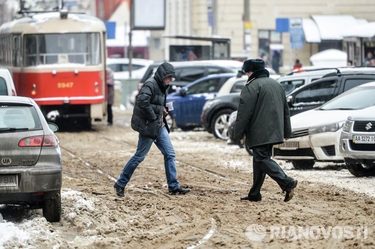 Снегопад в Киеве