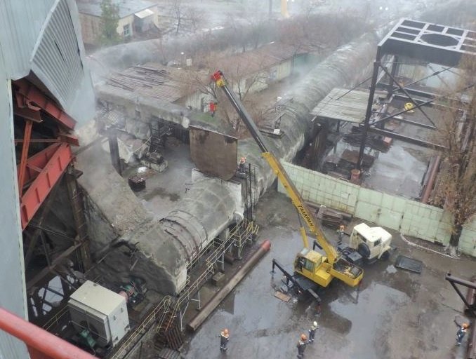 Пожар на энергоблоке Запорожской ТЭС в Энергодаре