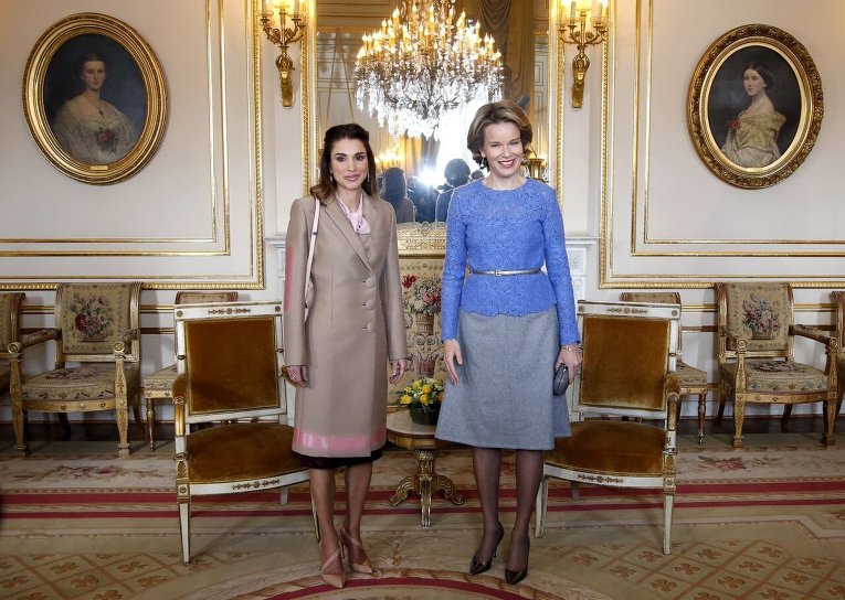 Королева Иордании Рания Аль-Абдулла и королева Бельгии Матильда