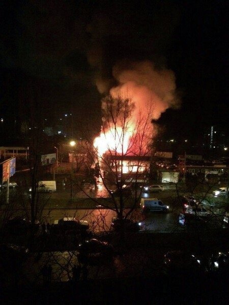 Пожар в фитнес-центре Малибу в Одессе