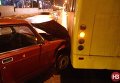 Жигули протаранили маршрутку, Lexus и Газель в Киеве