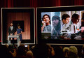 Актер Джон Красински и Шерил Бун, Президент Американской академии кинематографических искусств и наук, объявляют номинантов на Оскар-2016