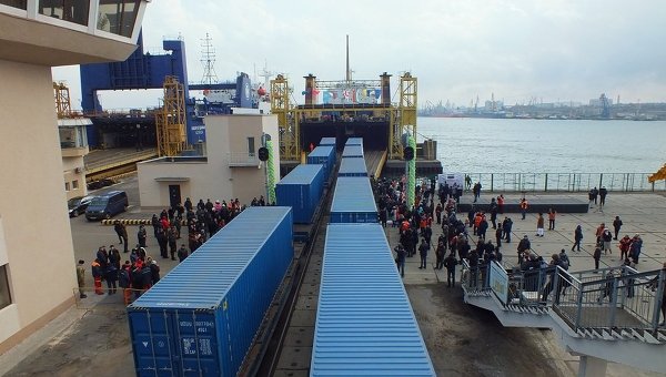 Запуск поезда по новому Шелковому пути из Украины в Китай. Архивное фото