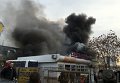 Пожар на рынке в поселке Котовского в Одессе