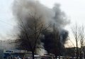 Пожар на рынке в поселке Котовского в Одессе