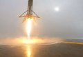 Жесткая посадка ракеты-носителя Falcon 9 на плавучую платформу в Тихом океане после запуска спутника Jason-3