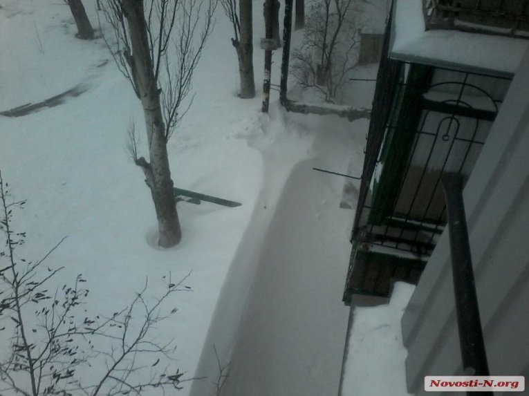 Николаев под снегом