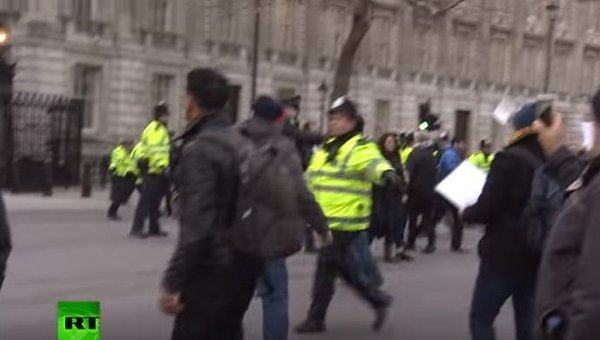 Протест курдов в Лондоне. Видео