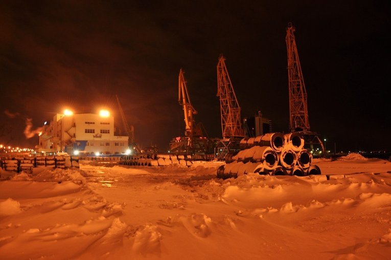 Одесский порт в январе 2016 года