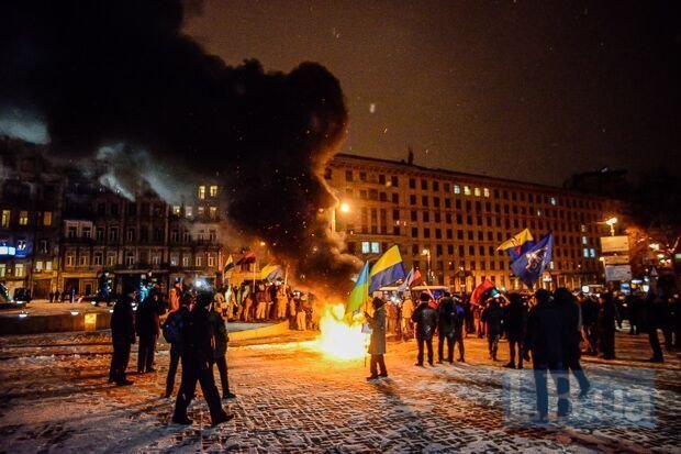 Марш в честь второй годовщины столкновений на Грушевского в Киеве