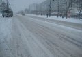 Улицы Запорожья, занесенные снегом