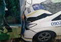 Авария с участием автомобиля полиции и троллейбуса в Харькове