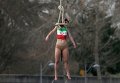 Акция протеста движения FEMEN в связи с приездом президента Ирана Рухани в Париж.