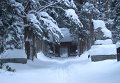 Снегопад в префектуре Нагано, Японии