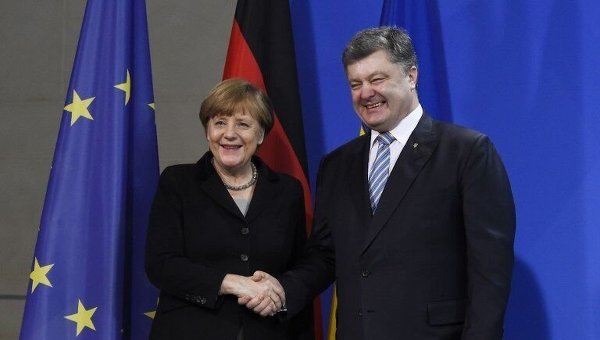 Совместный брифинг Петра Порошенко и Ангелы Меркель в Берлине