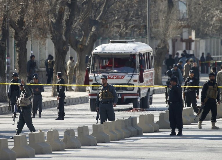На месте кровавого теракта у парламента в Кабуле