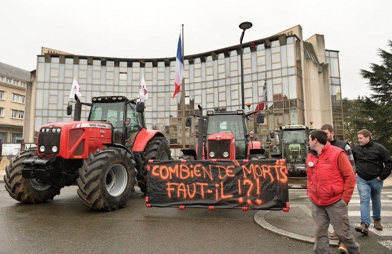 Протесты фермеров во Франции