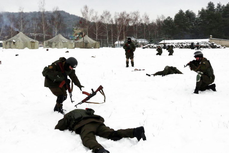 Подготовка бойцов роты оперативного назначения Калиновского полка Нацгвардии