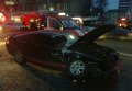 В центре Киева автомобиль столкнулся с маршруткой