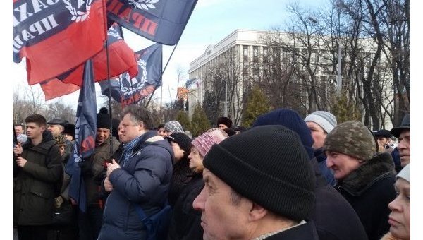 Протест сотрудников Южмаша в Днепропетровске