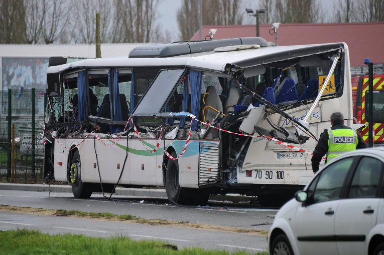 ДТП во Франции со школьным автобусом