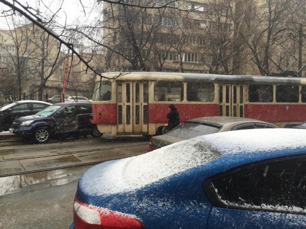 ДТП с трамваем в Киеве