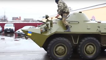 Колонна бронетехники из Киева в зону АТО. Видео