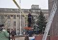 Демонтаж памятника Ленину в Измаиле Одесской области