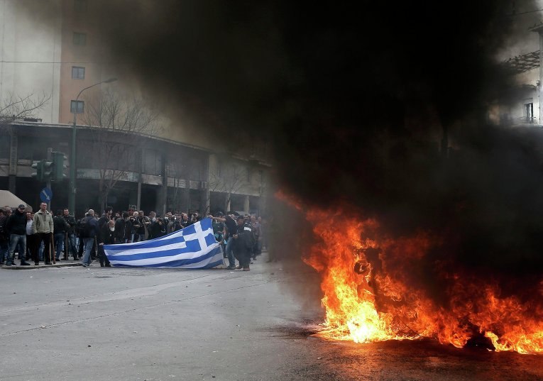 Протесты фермеров в Греции