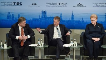 Петр Порошенко на президентских дебатах на полях Мюнхенской конференции
