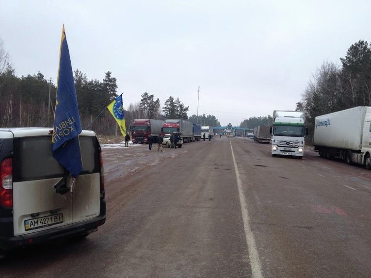 Блокирование российских фур в Житомирской области