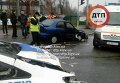 Столкновение авто патрульной полиции и Daewoo Lanos в Киеве