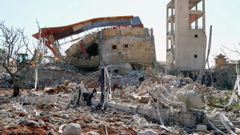 Разрушенная авиаударом больница возле Маарет аль-Ньюмана, в северной провинции Сирии Идлиб