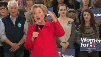 Хиллари Клинтон облаяла республиканцев на праймериз в Неваде. Видео