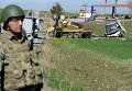 Последствия атаки на военный конвой в Турции. Архивное фото