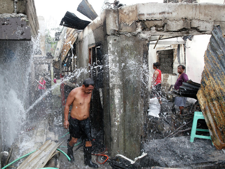 Последствия пожара в Маниле, Филиппины